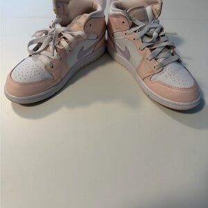 Nike Air Jordan Mid SE Pink and White Sneakers